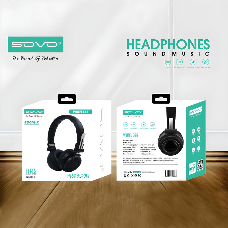 SOVO Boom-X Hi-Res Premium Sound Stereo Wireless Headphones