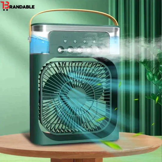 Portable Air Conditioner Fan Mini Evaporative Air Cooler with 7 Colors LED Light 1/2/3 H Timer 3 Wind Speeds and 3 Spray Modes