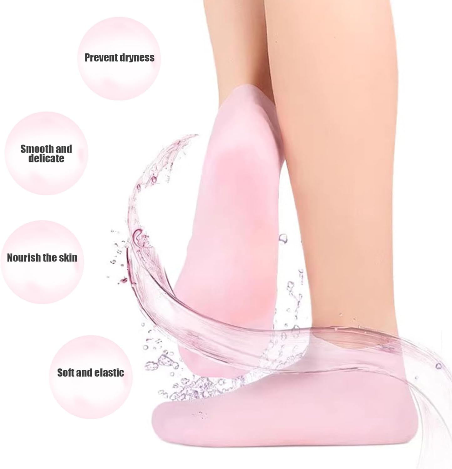 Foot Skin Care Elastic Socks Exfoliating Moisturizing Anti Dry Cracked Plantar Protection Socks Exfoliating Silicone Socks