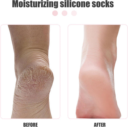 Foot Skin Care Elastic Socks Exfoliating Moisturizing Anti Dry Cracked Plantar Protection Socks Exfoliating Silicone Socks