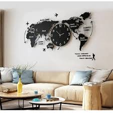 World Map Wall Clock