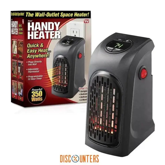 Portable Mini Handy Heater, 400W Handy Heater Compact Digital Electric Heater Fan Wall-Outlet Heater For Room