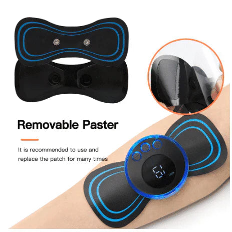 EMS Butterfly Neck Rechargeable Massager Electric Neck Massage EMS Cervical Vertebra Massage Patch for Muscle Pain Relief